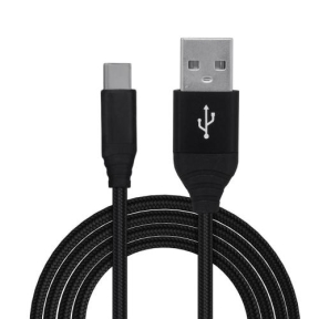 Cablu de date Spacer SPDC-TYPEC-BRD-BK-1.8, USB - USB-C, 1.8m, Black