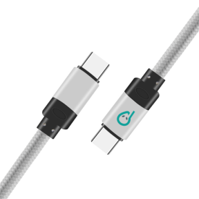 Cablu de date Spacer SPDC-TYPEC-TYPEC-BRD-SL-1.8, USB-C - USB-C, 1.8m, Silver
