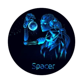 Covor Spacer SPFP-CYBORG-120, Black-Blue