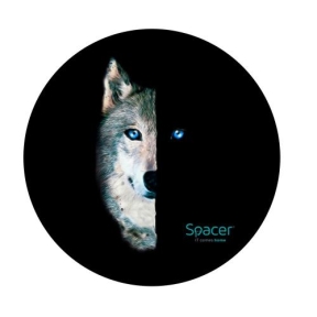 Covor gaming SPACER SPFP-WOLF-120, Black