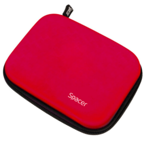 HUSA SPACER, pt HDD, buzunar intern plasa, rosu, "SPHD-001-RD"