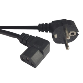 CABLU alimentare Spacer 1.8m, intrare Shucko, iesire C13 (conector 90 grade), 10A, negru, "SPPW-SCHK-C13GR90-10A-1.8" (timbru verde 0.18 lei)