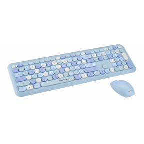 Kit Wireless Serioux Colourful 9920BL - Tastatura, USB, Blue + Mouse Optic, USB Wireless, Blue
