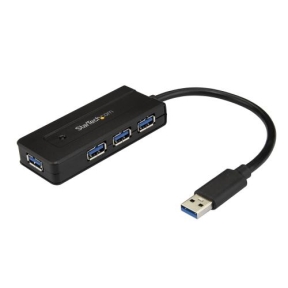 Hub USB Startech ST4300MINI, 4x USB 3.0, Black