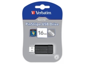 Stick Memorie Verbatim Store 'n' Go PinStripe 16GB, USB 2.0, black