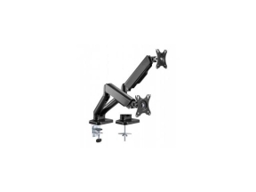 Suport de birou pentru 2 monitoare, arc cu gaz, 17 - 32 inch, 2x 9kg, Negru, Techly, ICA-LCD 462B