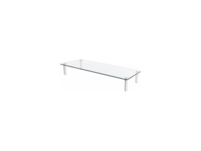 Suport de sticla multifunctional de birou, pentru monitor, TECHLY, alb, ICA-MS 461