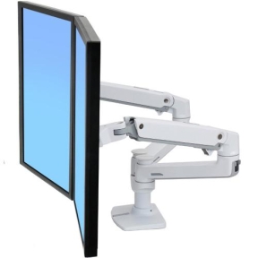 Suport monitor Ergotron LX Dual 45-491-216, 27inch, White