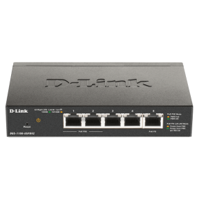 Switch DLink DGS-1100-05PDV2, 5 porturi, PoE