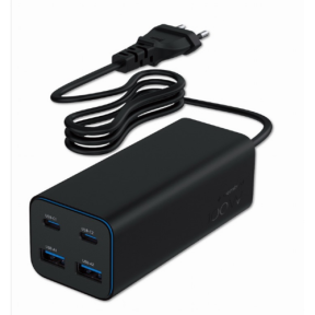 Incarcator retea Gembird TA-UC-2A2C-PD100-01-BK, 2 x USB-A female, 2 x USB-C female, Black