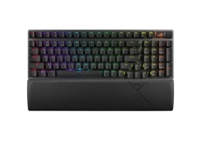 Tastatura ASUS ROG Strix Scope II 96 NX Snow Switch, RGB LED, USB/USB Wireless/Bluetooth, Black - DESIGILAT