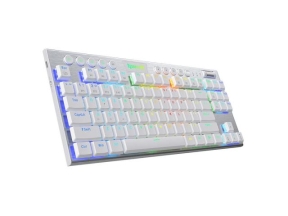 Tastatura Redragon Horus TKL, RGB LED, USB Wireless/Bluetooth/USB, White