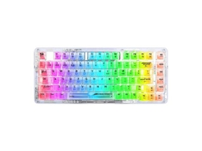 Tastatura Redragon Elf Pro, RGB LED, USB/USB Wireless/Bluetooth, Transparent