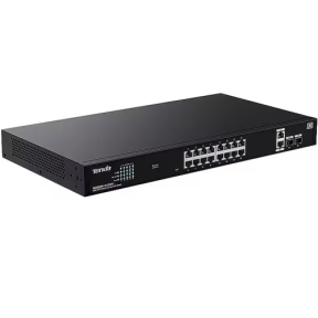 SWITCH TENDA PoE cloud managed, 18 GE+2 SFP porturi Gigabit, buget PoE 250W, metalic "TEG2220P-16-250W"  (timbru verde TV 1.5 lei)