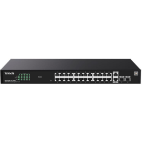 SWITCH TENDA PoE cloud managed, 26 GE+2 SFP porturi Gigabit, buget PoE 410W, metalic "TEG2228P-24-410W"  (timbru verde TV 1.5 lei)
