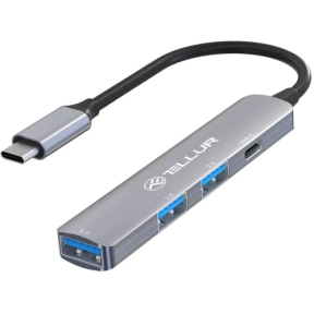 Hub USB 3.1 Tellur, 4 port, gri