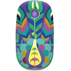 Mouse Optic Tellur Paun, USB Wireless, Multicolor