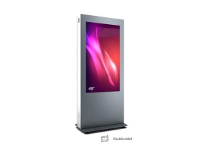 Totem Display Public Kiosk B04V49N-SAB, 49inch, Black-Silver