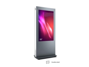 Totem Display Public Kiosk B04V50N-SAB, 50inch, Black-Silver