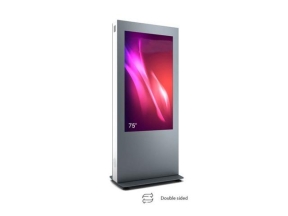 Totem Display Public Kiosk B04V75N-SAB, 75inch, Black-Silver