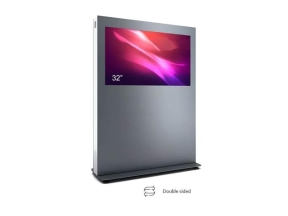 Totem Display Public Kiosk BXH32N-SAB, 32inch, Black-Silver