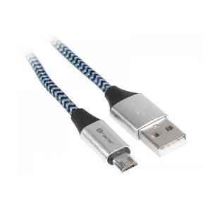 Cablu de date Tracer TRAKBK46263, USB 2.0 - micro USB, 1m, Black-Blue