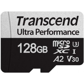 Memory Card microSDXC Transcend 340S 128GB, Class 10, UHS-I U3, V30, A2 + Adaptor SD