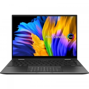 Laptop 2-in-1 ASUS ZenBook 14 Flip OLED UN5401QA-KN120X, AMD Ryzen 7 5800H, 14inch Touch, RAM 16GB, SSD 1TB, AMD Radeon, Windows 11 Pro, Jade Black