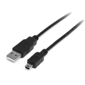 Cablu Startech USB2HABM50CM, USB 2.0 - mini USB-B, 0.5m, Black