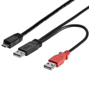 Cablu Startech USB2HAUBY3, USB-A - microUSB-b, 0.9m, Black