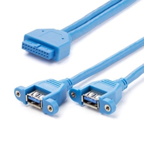 Cablu Startech USB3SPNLAFHD, IDC  - 2x USB 3.0, Blue