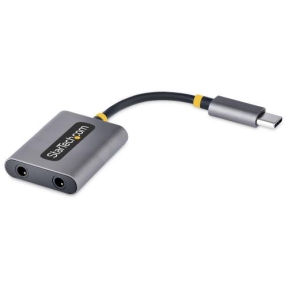 Adaptor audio Startech USBC-AUDIO-SPLITTER, 2x 3.5mm jack - USB-C, Gray