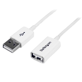 Cablu Startech USBEXTPAA3MW, USB 2.0 - USB 2.0 female, 3m, White