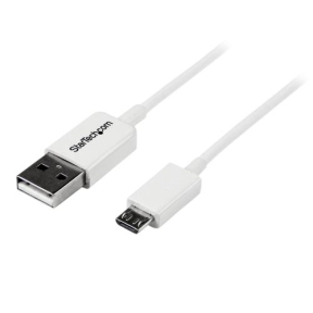 Cablu de date Startech USBPAUB50CMW, USB - micro USB, 0.5m, White
