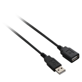 Cablu V7 V7E2USB2EXT-05M, USB male - USB female, 5m, Black