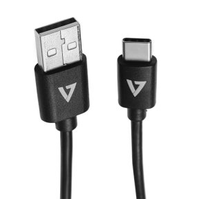 Cablu de date V7 V7U2C-1M-BLK-1E, USB - USB-C, 1m, Black