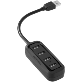 HUB USB Vention VAS-J43-B100, 4 x USB 2.0, Black