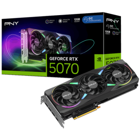 Placa video PNY nVidia GeForce RTX 5070 ARGB EPIC-X Triple Fan OC 12GB, GDDR7, 192 bit