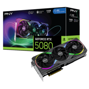 Placa video PNY nVidia GeForce RTX 5080 ARGB EPIC-X Triple Fan OC 16 GB, GDDR7, 256 bit
