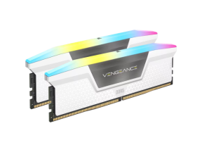 Kit Memorie Corsair Vengeance RGB White Intel XMP 3.0, 32GB, DDR5-6400MHz, CL32, Dual Channel