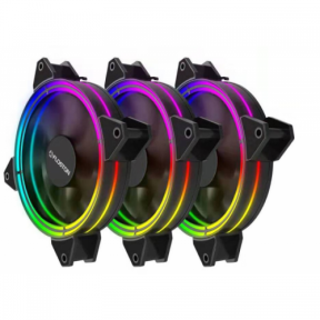 Ventilator Floston Halo RGB Rainbow PWM, 3x 120mm
