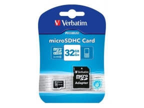 Verbatim  MICROSDHC  CLASS 10 32GB INCL ADAPTOR