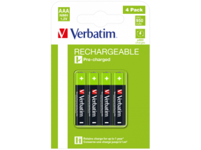 Verbatim Rechargeable Battery AAA 4 Pack / HR03