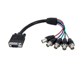 Cablu Startech VGABNCMF1, VGA - 5x BNC, 0.3m, Black