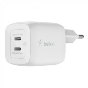 Incarcator Belkin WCH011VFWH, 2x USB-C, 45W, White