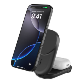 UltraCharge 25 Watt Qi2 Magneti/2-in-1 Ladestation klappbar schw