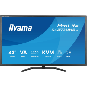IIYAMA 108cm  (43")   X4373UHSU-B2 16:9  2xHDMI+DP+2xUSB-C