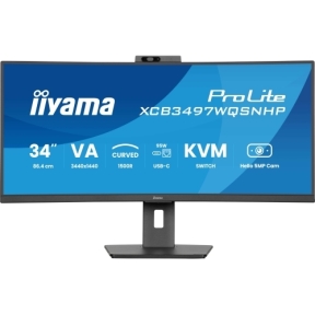 Monitor LED Curbat Iiyama ProLite XCB3497WQSNPH-B1, 34 inch, 3440 x 1440 pixeli, 0.4 ms, Black