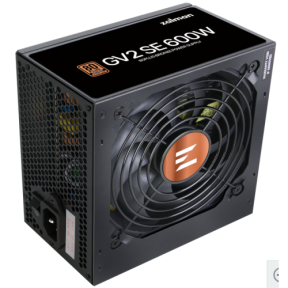 SURSA Zalman "ZM600", 600W,  certificare 80Plus Bronze, non-modular,  fan 120mm, negru, "ZM600-GV2SE" (timbru verde 2 lei)