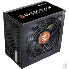 SURSA Zalman "ZM800", 800W,  certificare 80Plus Bronze, non-modular,  fan 120mm, negru, "ZM800-GV2SE" (timbru verde 2 lei)